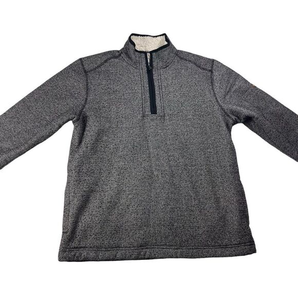Orvis Fleece Lined Quarter Zip Pullover Medium Sweater Sweatshirt Cozy Warm - Picture 4 of 11
